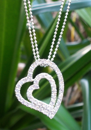 Fallen Hearts CZ Necklace